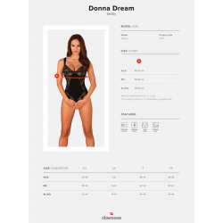 OBSESSIVE DONNA DREAM CROTCHLESS TEDDY XS S