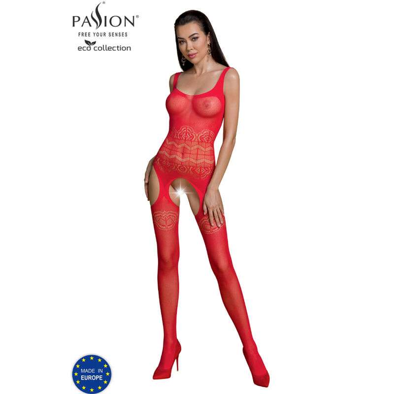 PASSION ECO COLLECTION BODYSTOCKING ECO BS005 ROJO